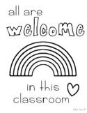 Pride Month Classroom Sign/Coloring Sheet