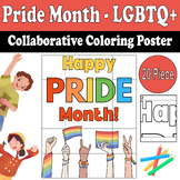 Pride Month Collaborative Coloring Poster | LGBTQ+ Celebra