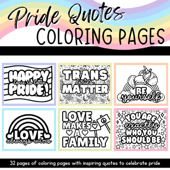 Preview of Pride Month Coloring Pages |  Quotes & Sayings about Love and Inclusivity