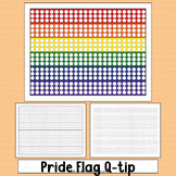 Pride Month Kindergarten LGBT Rainbow Flag Q tip Painting 