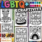 Pride Month art posters. 30 LGBTQ+ GSA Club Coloring Pages