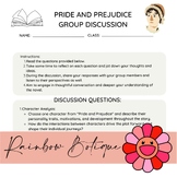 Pride and Predjudice worksheet, group discussion, novel st