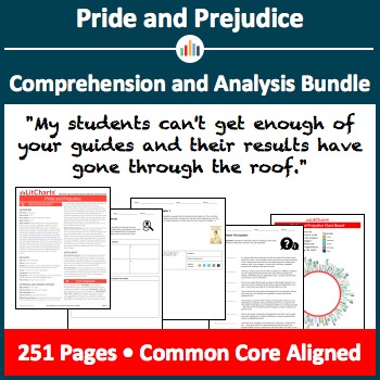 Preview of Pride and Prejudice – Comprehension and Analysis Bundle