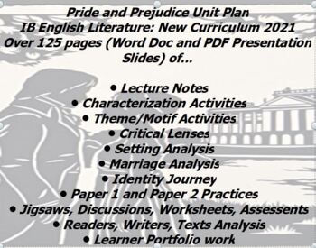 Preview of Pride and Prejudice FULL UNIT IB English Literature HL New Curriculum 2020