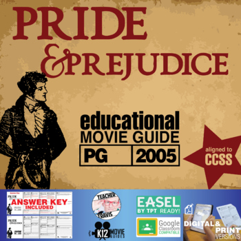 Preview of Pride and Prejudice Movie Guide | Worksheet | Questions | Google (PG - 2005)