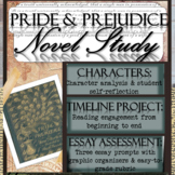 Pride and Prejudice Novel Study: Unit Bundle (30 Pages of 