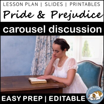 Preview of Pride and Prejudice Pre-reading Carousel Discussion Anticipation Activity