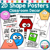 Primary 2D Shape Attributes Posters | Math Classroom Decoration