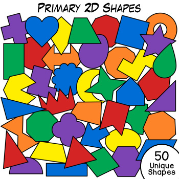 Preview of Primary 2D Shapes Clip Art