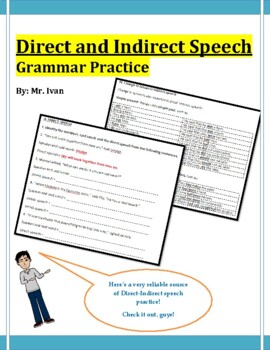 speech indirect direct worksheet practice primary
