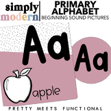 Primary Alphabet Posters with Beginning Sound Pictures in 