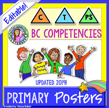 Preview of Primary - BC Core Competency Posters {Printable & Editable}