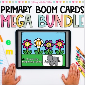 Preview of Primary BOOM Cards MEGA Bundle | Math & ELA Digital Task Cards