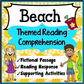 Preview of 1st Grade Beach Reading Comprehension Passages & Questions | 1st Grade Busy Work