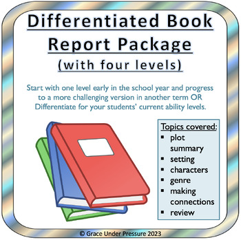 Preview of Primary Book Report Templates: 4 Levels of Differentiation for Grades 1-4