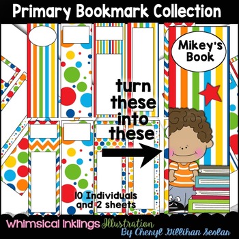 Preview of Primary Bookmark Clipart Collection