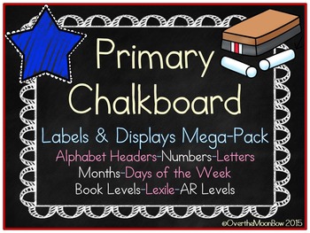 Preview of Primary Chalkboard Style ~ Labels & Displays Mega-Pack