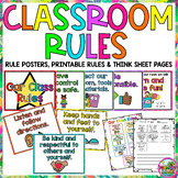 Primary Classroom Rule Posters Printable Rules for Home wi
