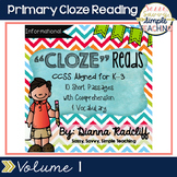 Primary CloZe Reads with Comprehension & Vocabulary Vol. 1