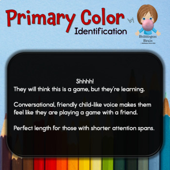 Preview of Primary Color Identification 1 by Bubblegum Brain {FREEBIE}