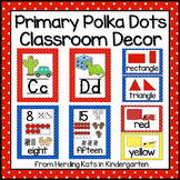 Primary Colors Polka Dots Classroom Decor
