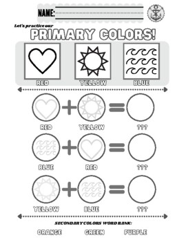 Preview of Primary Colors Worksheet