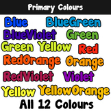 Primary Colours Alphabet, Number & Punctuation Clipart