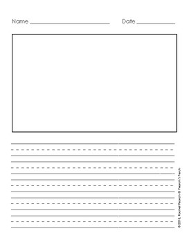 Primary Dashed Writing Paper by Pearch's Perch | TPT