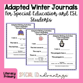 Preview of Primary Differentiated Adapted Journal Writing for Special Education and ESL