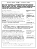 Primary Document Worksheet: Dwight D. Eisenhower, Farewell