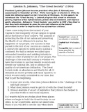 Primary Document Worksheet: Lyndon B. Johnson, The Great S