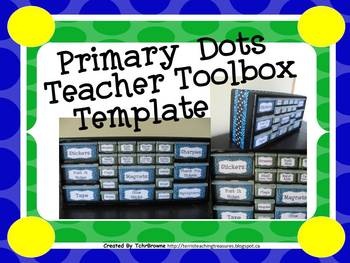 Preview of Primary Dots Teacher Toolbox Template - Editable