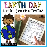 Earth Day Activities - Paper & Digital - Grade 3-6