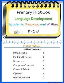 Preview of Primary ELA Language Speaking and Writing Flipbook