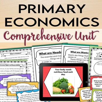 Preview of Primary Economics Unit: Wants, Needs, Goods and Services (Lessons & Activities)