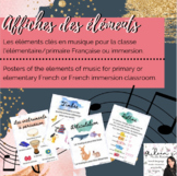 Primary Elements of Music Posters - Affiches en Français d