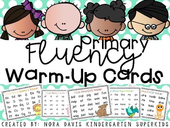 Preview of Primary Fluency Warm-Up Cards