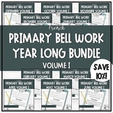 Primary French Bell Ringer Work - Volume I - Year Long Bundle