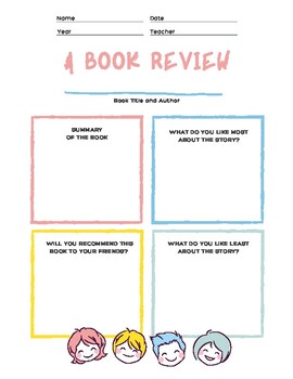 Preview of Primary-Friendly Book Review Template