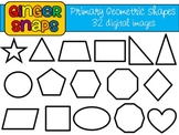 Primary Geometric Shapes Clip Art Set