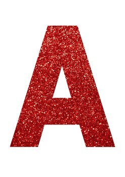 Preview of Primary Glitter Prints | A-Z 0-9 Decor | Printable Bulletin Board Letters Number