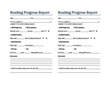 Primary Grade Reading Progress Report