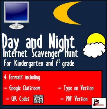 Preview of Internet Scavenger Hunt - Day and Night - Distance Learning