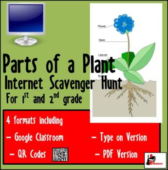 Preview of Internet Scavenger Hunt - Parts of a Plant - Distance Learning