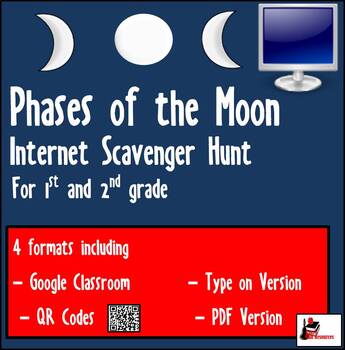 Preview of Internet Scavenger Hunt - Phases of the Moon - Distance Learning