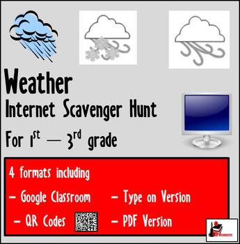 Preview of Internet Scavenger Hunt - Weather - Distance Learning