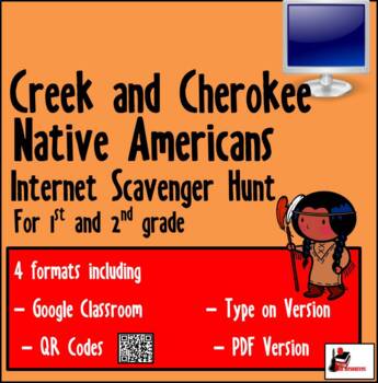 Preview of Internet Scavenger Hunt - Creek & Cherokees - Distance Learning