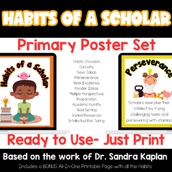 Preview of Primary Habits of a Scholar Poster Set