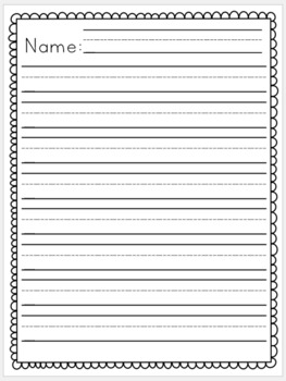 Primary Handwriting Lined Paper Writing Templates Elementary 