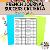 Free French Journal Writing Success Criteria | French Writ